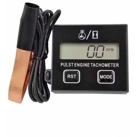 Induktiver Drehzahlmesser, 2-Takt-Digital-Drehzahlmesser, induktiver digitaler Drehzahlmesser für Kettensägen, Rasenmäher und Motorräder, austauschbare Batterie