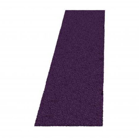 Ayyildiz Tapis à poils longs Shaggy - Ultra doux et moelleux - Chambre à coucher - Violet - 80x250 cm (1/5)