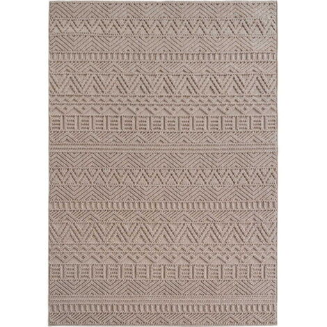 Ayyildiz  Tapis Moderne - Structure 3D Cube - Motif Tressé - Salon Tapis Court - beige - 140 cm x 200 cm