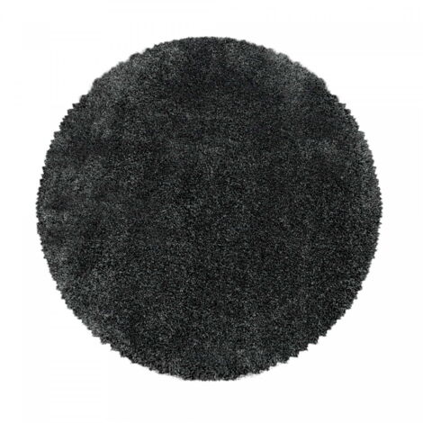 Ayyildiz Tapis à poils longs Shaggy - Ultra doux et moelleux - Chambre à coucher - gris - 80x80 cm (1/5)