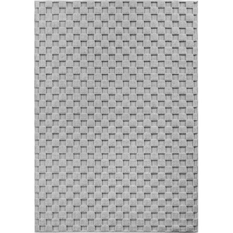 Ayyildiz Tapis Moderne - Structure 3D Cube - Motif Tressé - Salon Tapis Court - Gris - 80 cm x 150 cm (1/5)