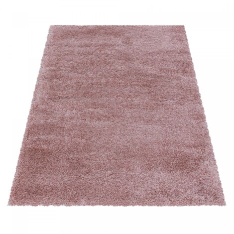 Ayyildiz Tapis à poils longs Shaggy - Ultra doux et moelleux - Chambre à coucher - rose - 120x170 cm