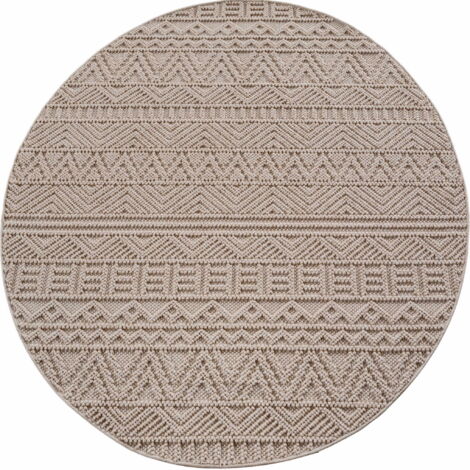 Ayyildiz Tapis Moderne - Structure 3D Cube - Motif Tressage - Salon Tapis Court - beige - 80 cm x 80 cm (1/5)