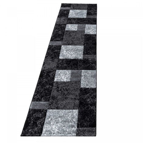 Ayyildiz Tapis Moderne - Géométrique - Abstrait Design - Tapis Flottant Salon - Gris - 300 cm x 80 cm (1/5)