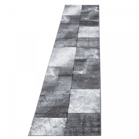 Ayyildiz Tapis Moderne - Géométrique - Abstrait Design - Tapis Flottant Salon - Gris - 300 cm x 80 cm (1/4)