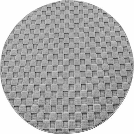 Ayyildiz Tapis Moderne - Structure 3D Cube - Motif Tressé - Salon Tapis Court - Gris - 200 cm x 200 cm