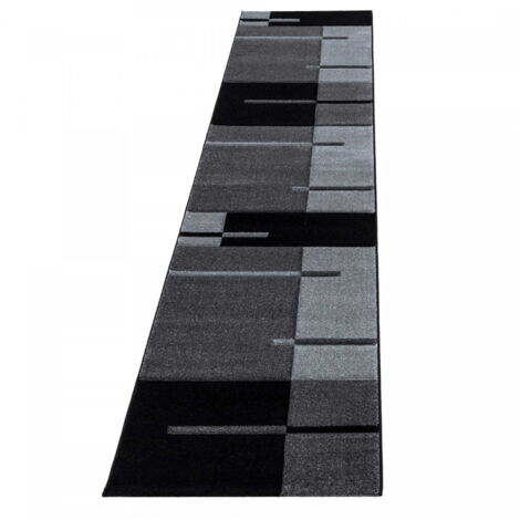 Ayyildiz Tapis Moderne - Géométrique - Abstrait Design - Tapis Flottant Salon - Gris - 300 cm x 80 cm (1/5)