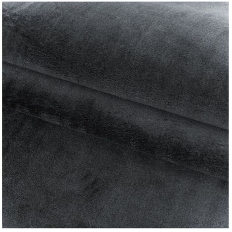 Tapis en microfibre doux uni antidérapant rond Dave Gris Ø 120 (1/5)
