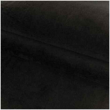 Tapis en microfibre doux uni antidérapant rond Dave Noir Ø 120 (1/5)