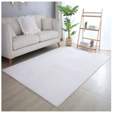 Tapis en microfibre doux uni antidérapant Lars Crème 160x230 (1/5)