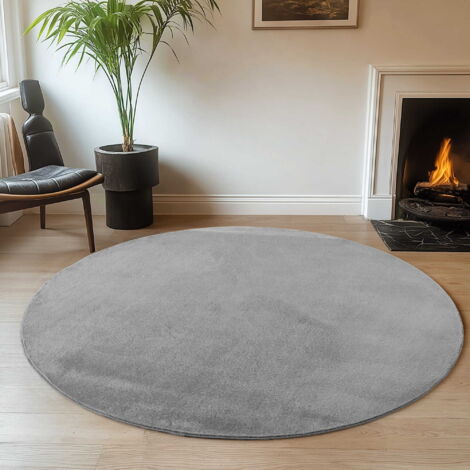Tapis Plush Joy - 80 cm - Gris Foncé - Doux et Antidérapant - Élégance Moderne (1/5)