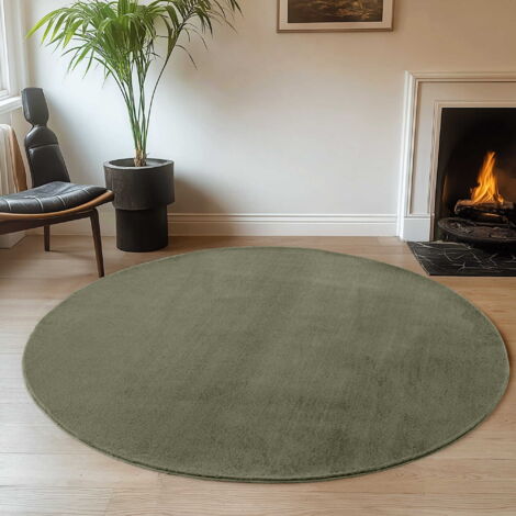 Tapis Plush Joy - 200 cm - Vert - Antidérapant - Confort Extręme - Écologique (1/5)