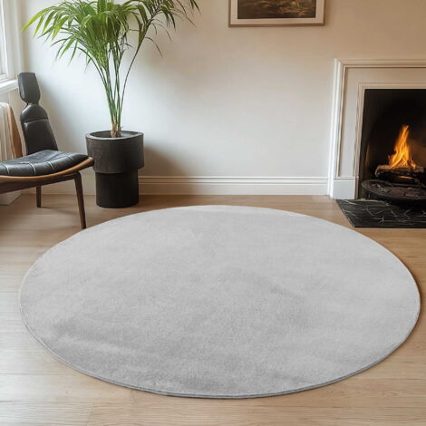 Tapis Plush Joy - 200 cm - Gris - Ultra Doux - Antidérapant - Design Moderne (1/5)