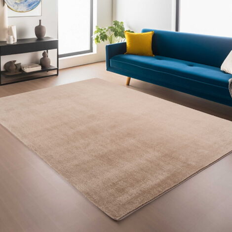 Tapis Plush Joy - 140 cm x 200 cm - Beige - Ultra Doux et Antidérapant - Confort Exceptionnel (1/5)