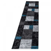 Ayyildiz Tapis Moderne - Géométrique - Abstrait Design - Tapis Flottant Salon - Gris - 300 cm x 80 cm