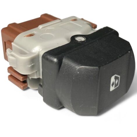Taster-Schalter zur Steuerung des vorderen linken Fensterscheibenhebers, brauner Stecker, kompatibel mit Renault Clio 3 Laguna II und Megane II OEM: 8200414961 (1/5)