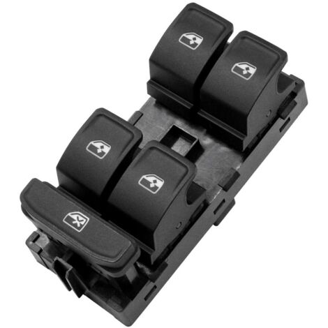 Power Master 5G0959857D 8-poliger Fensterschalter für VW Golf 7 Passat B7 Tiguan Touran Arteon Seat Leon Matt Schwarz (1/5)
