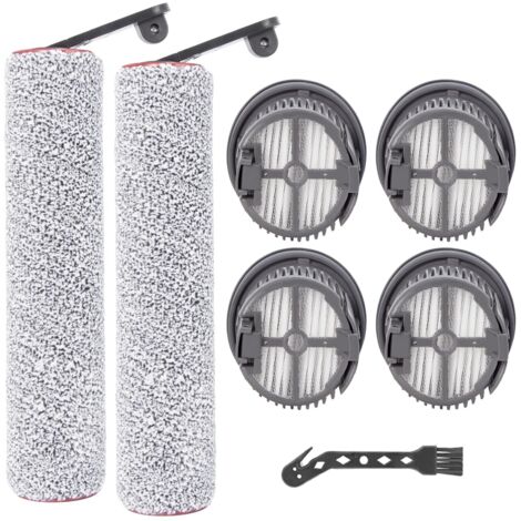 Ersatz-Bürsten- und HEPA-Filterrolle für Dreame H14 AE / H14 / H14 Pro / H14 Dual Wischsauger, 2 rotierende Ersatzbürsten, 4 Ersatzfilter, 1 Reinigungsbürste (1/5)