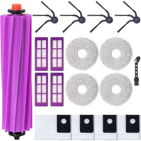 18-teiliges Zubehörset für Eureka J15 Evo Ultra Saugroboter: 1 Hauptbürste, 4 Seitenbürsten, 4 Filter, 4 Wischtücher, 4 Staubbeutel, 1 Reinigungsbürste (1/5)