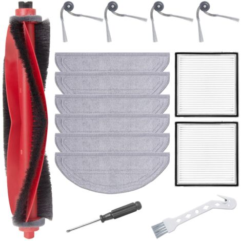 Zubehörset für Roborock Q10 S5 / Q10 S5+ Staubsauger – 1 Rollbürste, 4 Seitenbürsten, 2 Filter, 6 Tücher, 1 Reinigungsbürste, 1 Schraubendreher (1/5)