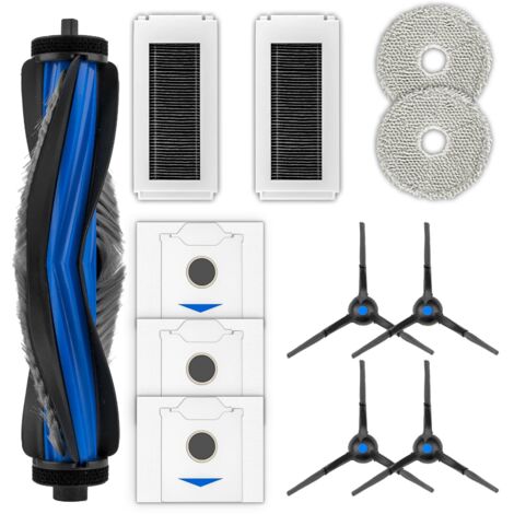(12-teilig) N30 Omni Zubehörset kompatibel mit ECOVACS DEEBOT N30 OMNI/N30 Pro Omni – inkl. 1 Rollbürste, 4 Seitenbürsten, 3 Staubbeutel, 2 Filter, 2 Moppaufsätze (1/5)