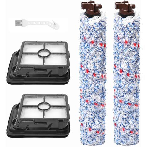 Ersatzfilter mit Rotationsbürste für Bissell CrossWave C3 Pro / C3 3551N Nass-Trockensauger Zubehör, 2 Bürstenrollen, 2 Filter, 1 Reinigungsbürste (1/5)