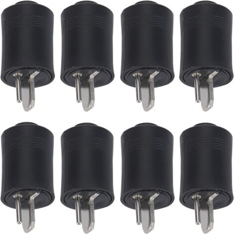 8 Piezas Conector DIN Macho de 2 Pines para Altavoz, Conector HIFI sin Soldadura (1/4)
