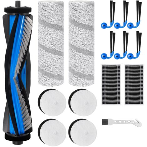 16-teiliges Zubehörset für Ecovacs Deebot X11 OmniCyclone Saugroboter: 1 Hauptbürste, 6 Seitenbürsten, 2 Wischrollen, 2 Filter, 4 Basisstationsfilter (1/5)