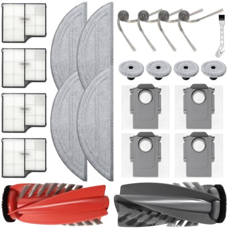 Ersatzteile für Roborock Saros 10 Saugroboter-Zubehör, 1 Rollbürste + 4 Reinigungstücher + 4 Kantentücher + 4 Staubbeutel + 4 Seitenbürsten + 4 Filter (1/5)