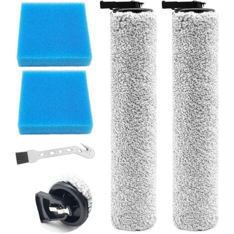 Rollbürste + Filter für Eureka NEW400 / New400 Gen2 Nass- und Trockensauger Ersatzteile, 2 Bürstenrollen + 2 Filter Zubehör-Set (1/5)