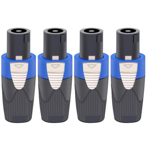 4 piezas conectores Speakon, adaptadores para conectores de cable NL4FX Speakon, convertidor de 4 pines hembra a NL4FC macho, enchufe NL2FX de 4 polos para altavoces Powercon Twist Lock. (1/4)