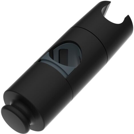 Universeller Duschkopfhalter, verstellbar mit 1 Haken für 18-25 mm Schienen, ABS-Klemme, mattschwarz. (1/5)