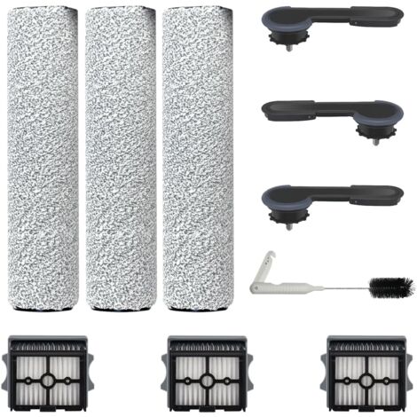 3 Rollen-Wischbezüge und 3 Filter Zubehör für Tineco Floor One Stretch S6/S6 Stretch Lite/Switch S6 Stretch/Switch S7 Stretch/S7 Stretch Steam/i6 Stretch/i5 Stretch/S9 Artist Nasssauger