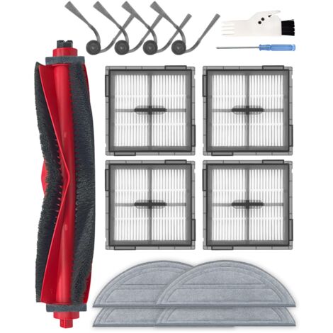 15 Ersatzteile für Roborock Q10 S5/Q10 S5+ Saugroboter, Zubehör-Set mit 1 Hauptbürste, 4 Seitenbürsten, 4 HEPA-Filtern, 4 Reinigungspads, 1 Bürste (1/5)