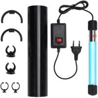 13W UV-Aquariumsterilisator Lampe, 220V UV-Sterilisator für Aquarium mit Saugnapf & Lichtschutz, zur Unterwasser-Sterilisation, Algenentfernung und Geruchsbeseitigung