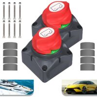 Interruptor de Desconexión de Batería 12-48V 275A para Coche, RV, ATV, Autocaravana, Barco - 2 Piezas