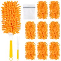 8 waschbare Staubwedel für Swiffer, magnetische Nachfüllung, 360° wiederverwendbare Tücher für Swiffer Staubwischer (mit 1 Stiel und Wäschesack)