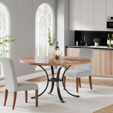 Cannoli Table à Manger, Table de Cuisine Carrée, pour Salon, Bureau, 60 * 60 * 75 cm, Style Industriel, Table de Bar Bois métal Table Mange Debout Fer Design-pour 2 à 4