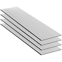 Lot 4 pièces - Panneau Acoustique - Blanc Cuir - Feutrine Noir - 240x60x1.1cm