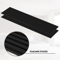 Lot de 2 - 240 x 60 cm - Panneau Tasseaux - Noir Mat - Feutrine Noir