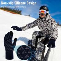 NEUF Gants chauds fantaisie flocons noir tactile téléphone sartphone T