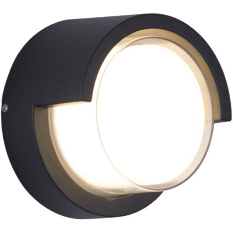 Applique murale LED 12 W - Étanche - IP65 - Éclairage mural intérieur - Blanc chaud - Lampe murale noire pour jardin, avant, salle de bain, véranda, garage, chambre à coucher, couloir d'escalier (1/4)