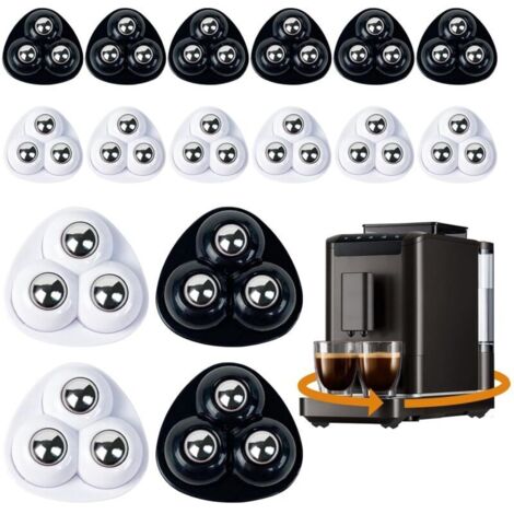 16 roulettes auto-adhésives en PVC pour petits meubles, avec 3 trous et une rotation à 360 degrés, pour le transport d'appareils ménagers, de petits meubles et de compositions florales. (1/4)