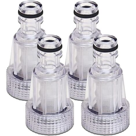4 filtres à eau pour nettoyeur haute pression, filtre d'entrée d'eau pour raccords de jardin, compatible avec les raccords de jardin. (1/4)