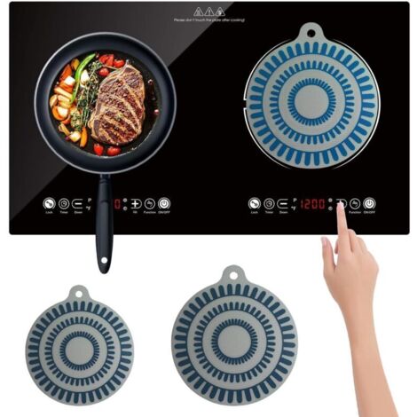 Protections de plaques à induction en silicone (18/22 cm), antidérapantes, pour protéger les ustensiles de cuisine. (1/4)