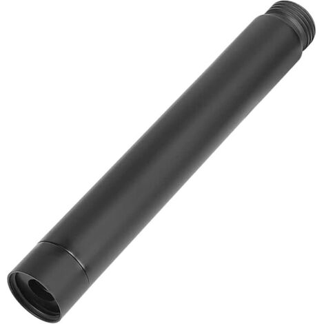 Rallonge de pommeau de douche G1/2" - Noir - 10 cm - Acier inoxydable - Pour pommeau de douche, flexible extensible - Bras d'extension de douche de salle de bain (10 cm, Noir)