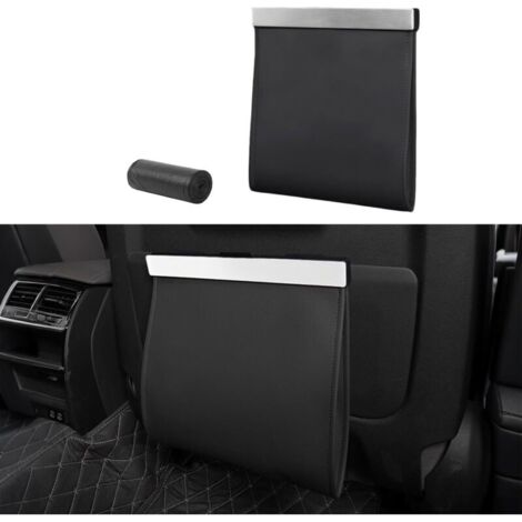 Poubelle intérieure de voiture en similicuir, mini conteneur magnétique, installation facile sur le siège, accessoires pour SUV, camions et voitures. (1/4)
