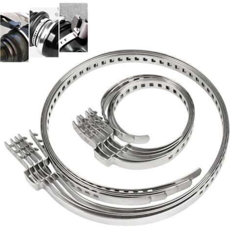 Jeu de 10 colliers de serrage universels pour joints homocinétiques (5 grands et 5 petits). Compatible avec la plupart des véhicules. (1/4)