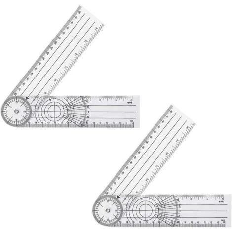 Ensemble de 2 goniomètres pour la physiothérapie médicale, règle de mesure multi-angles, idéale pour la thérapie sportive
