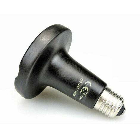 Ampoule chauffante infrarouge en céramique de 25 W pour reptiles, amphibiens, serpents, oiseaux, tortues, chats et chiens.